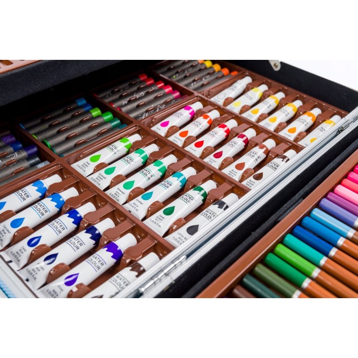 Набір для дитячої творчості та малювання Painting Set 145 предметів Рожевий
