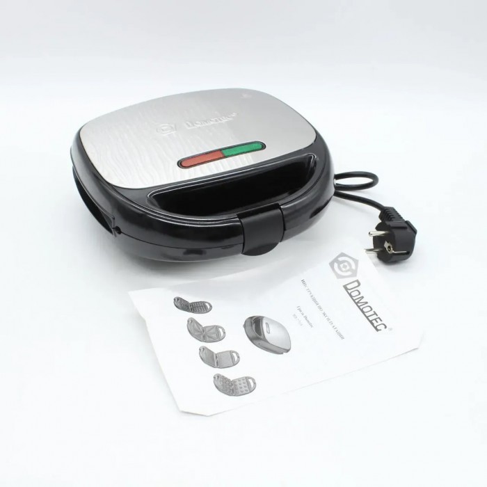 Сэндвичница 4в1 Domotec MS7704 1000Вт (сэндвичница-вафельница-орешница-гриль)