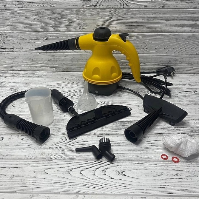 Ручний вертикальний відпарювач - пароочисник Steam cleaner DF-A001 Жовтий