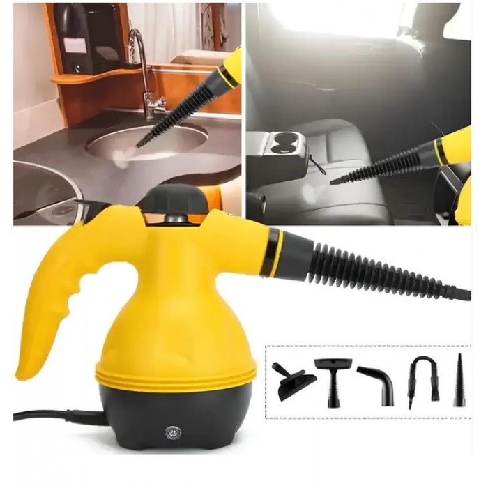 Ручний вертикальний відпарювач - пароочисник Steam cleaner DF-A001 Жовтий
