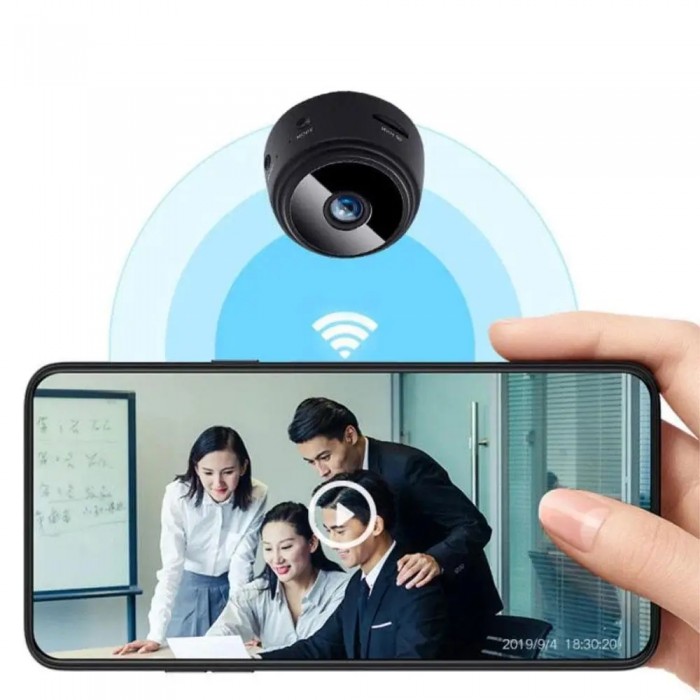 Міні камера з нічним баченням IP Wi-Fi HD A9 Чорна