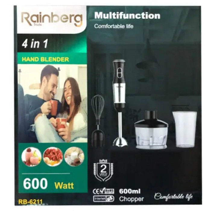 Блендер с миксером и чашей 4в1 Rainberg RB-6211 600 Вт