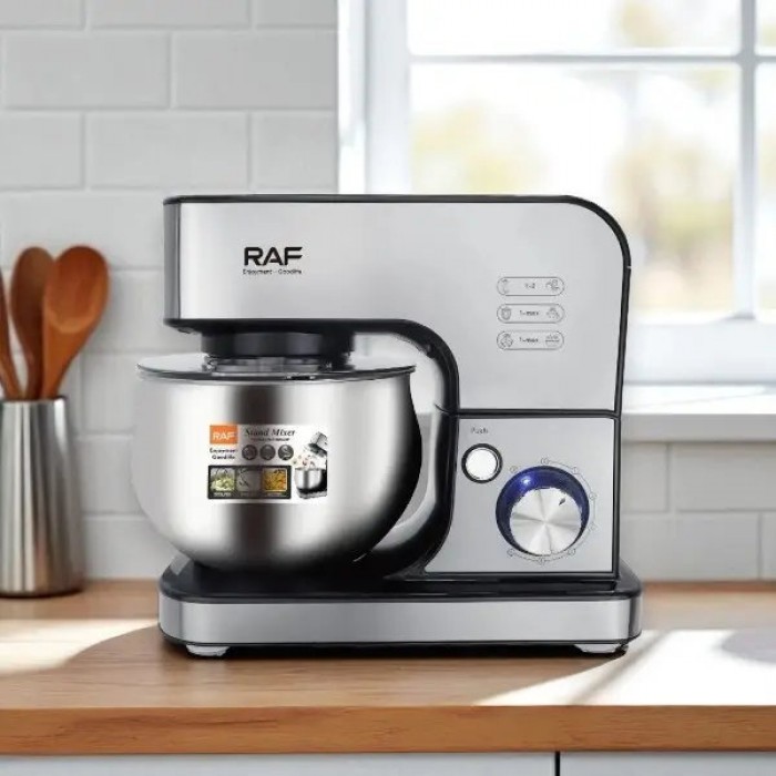 Кухонний комбайн із металевою чашею 5л 1800Вт Stand Mixer R.6605 Сірий