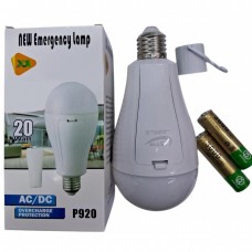Лампочка в патрон с аккумуляторами и крючком 18650*2 BL P920