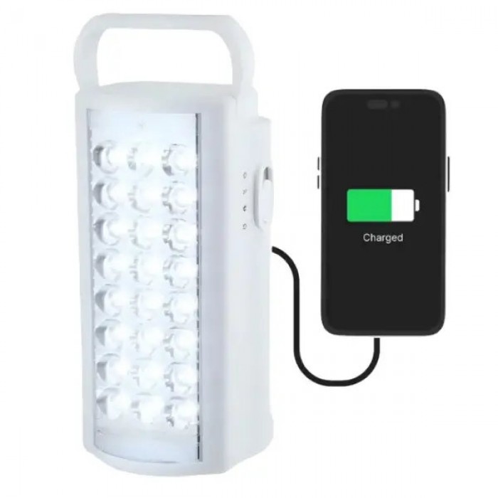 Ліхтар переносний 24LED Power bank 3 режими Almina 2606L Білий
