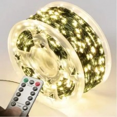 Гирлянда роса внутренняя линейная 40м 400LED USB LU988warmwhite Теплый свет