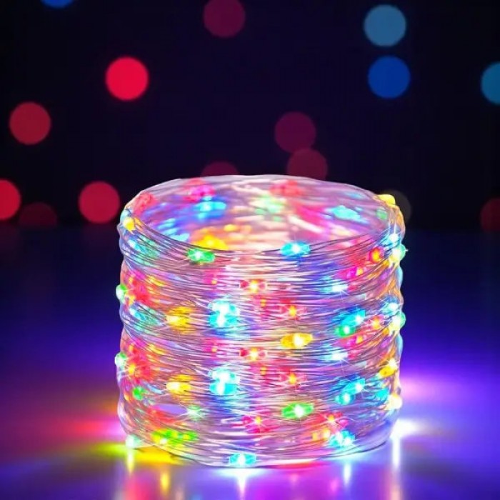 Гірлянда роса внутрішня лінійна з пультом 40м 400LED USB LU988multi Мультиколор