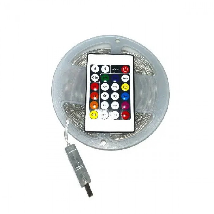  Світлодіодна стрічка LED RGB 5050 10м USB 5,5v