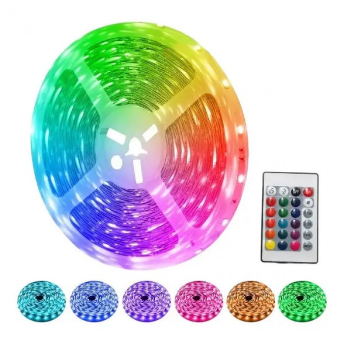  Світлодіодна стрічка LED RGB 5050 10м USB 5,5v