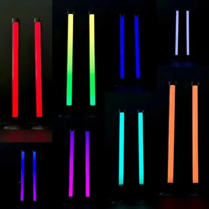 Комплект з двох ламп для підсвічування RGB 2шт +APP Smart та пульт 24см Чорні