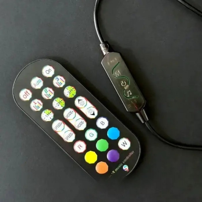 Комплект з двох ламп для підсвічування RGB 2шт +APP Smart та пульт 24см Чорні