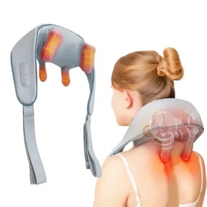 Массажер ударный для шеи и плеч с ИК-подогревом A-Plus Neck massager NEW