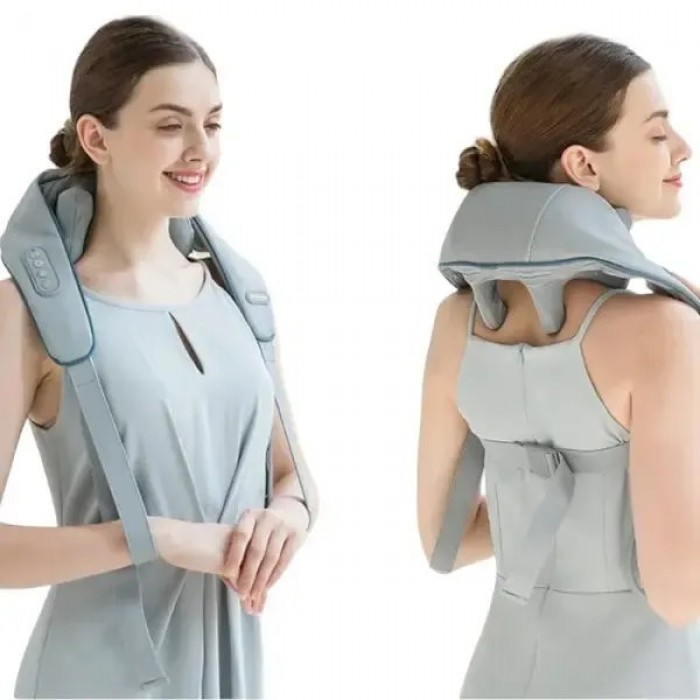 Массажер ударный для шеи и плеч с ИК-подогревом A-Plus Neck massager NEW