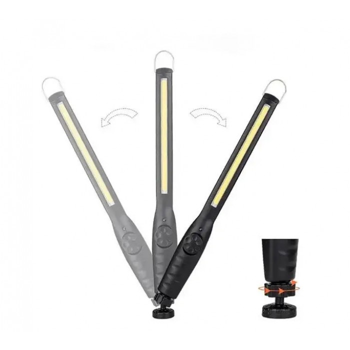 Ліхтарик BL 821+ з магнітом COB 18650 акумулятор заряджання від USB
