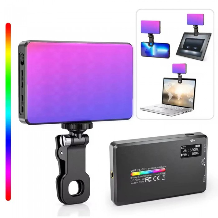 RGB світло для блогерів на прищіпці