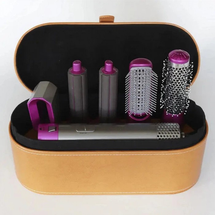 Фен щетка мультистайлер для волос 5 в 1 Hot Air Styler 5 насадок в чехле