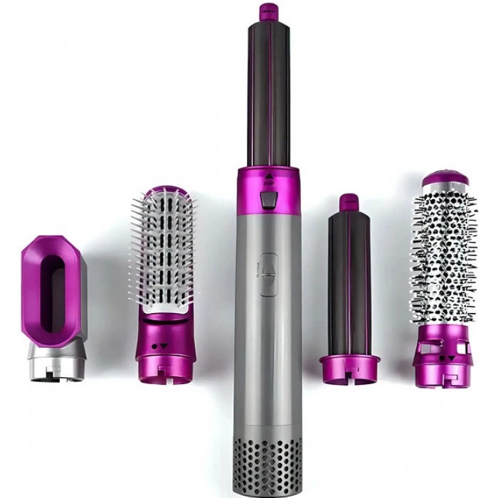Фен щетка мультистайлер для волос 5 в 1 Hot Air Styler 5 насадок в чехле