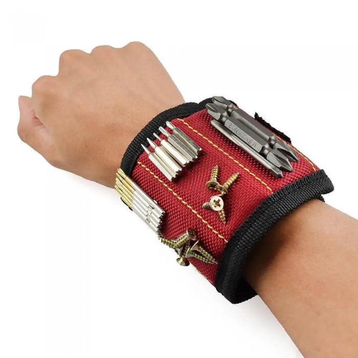 Магнітний браслет для інструментів Magnetic Wristband Червоний