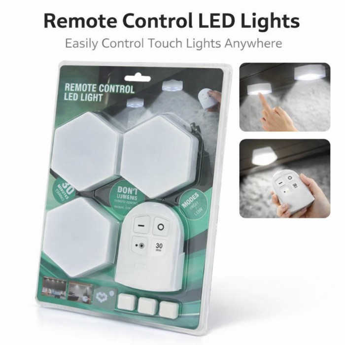 Набор из 3 светодиодных светильников Remote Control с пультом