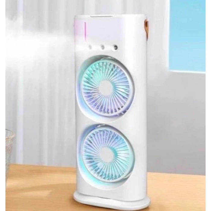Вентилятор зволожувач повітря LY-887 портативний з LED підсвічуванням розпилювач води для дому