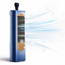 Вентилятор міні настільний кондиціонер з акумулятором Vertical hair dryer AND LY-624 Синій