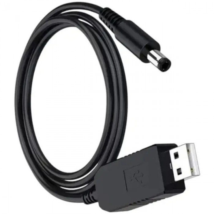 Кабель USB для WiFi роутера USB-DC 5-12V Черный