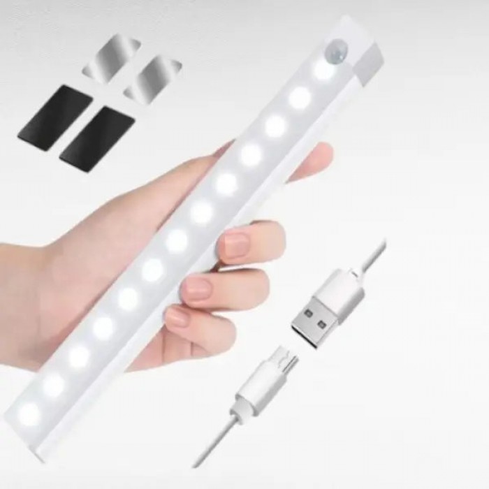 Світильник акумуляторний на магнітах 30см з датчиком руху Cabinet light Білий