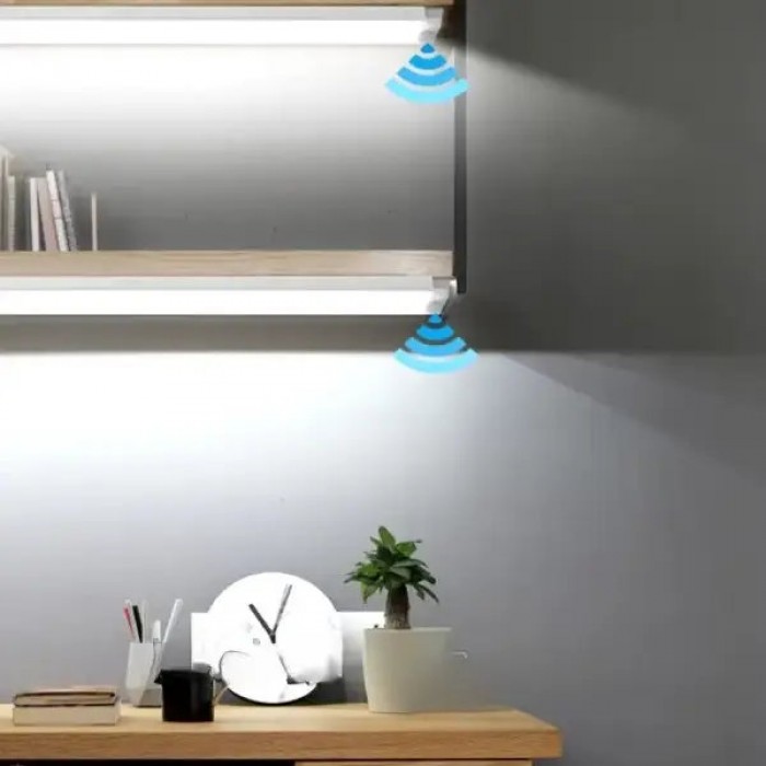 Світильник акумуляторний на магнітах 30см з датчиком руху Cabinet light Білий