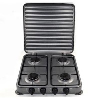 Плита газовая настольная Domotec MS-6604 на 4 конфорки Черная