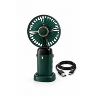 Вентилятор міні складаний з підставкою для телефону та дисплеєм Mini fan AND XL-1294 N15 Зелений
