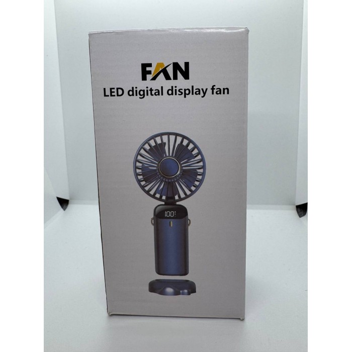 Вентилятор міні складаний з підставкою для телефону та дисплеєм Mini fan AND XL-1294 N15 Зелений