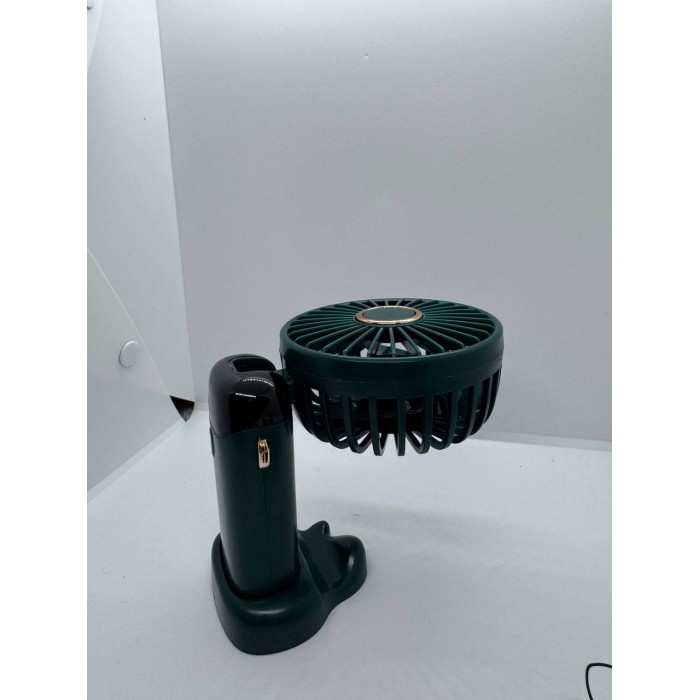 Вентилятор міні складаний з підставкою для телефону та дисплеєм Mini fan AND XL-1294 N15 Зелений