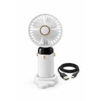 Вентилятор міні складаний з підставкою для телефону та дисплеєм Mini fan AND XL-1294 N15 Білий