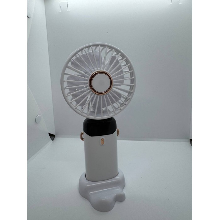 Вентилятор міні складаний з підставкою для телефону та дисплеєм Mini fan AND XL-1294 N15 Білий