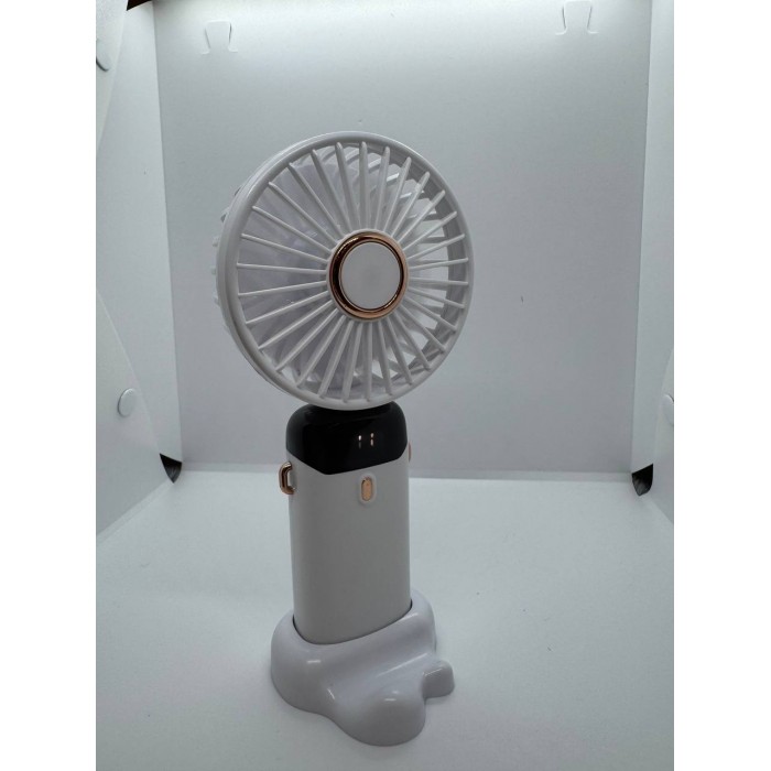 Вентилятор міні складаний з підставкою для телефону та дисплеєм Mini fan AND XL-1294 N15 Білий
