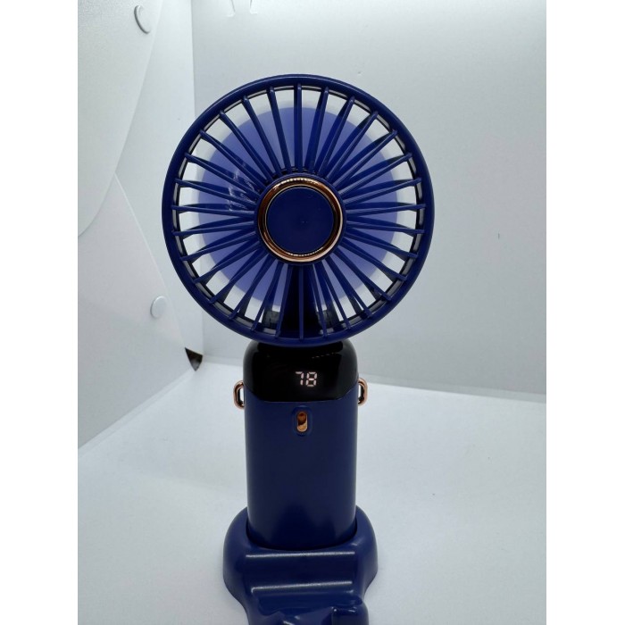 Вентилятор міні складаний з підставкою для телефону та дисплеєм Mini fan AND XL-1294 N15 Синій