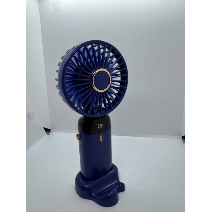 Вентилятор міні складаний з підставкою для телефону та дисплеєм Mini fan AND XL-1294 N15 Синій