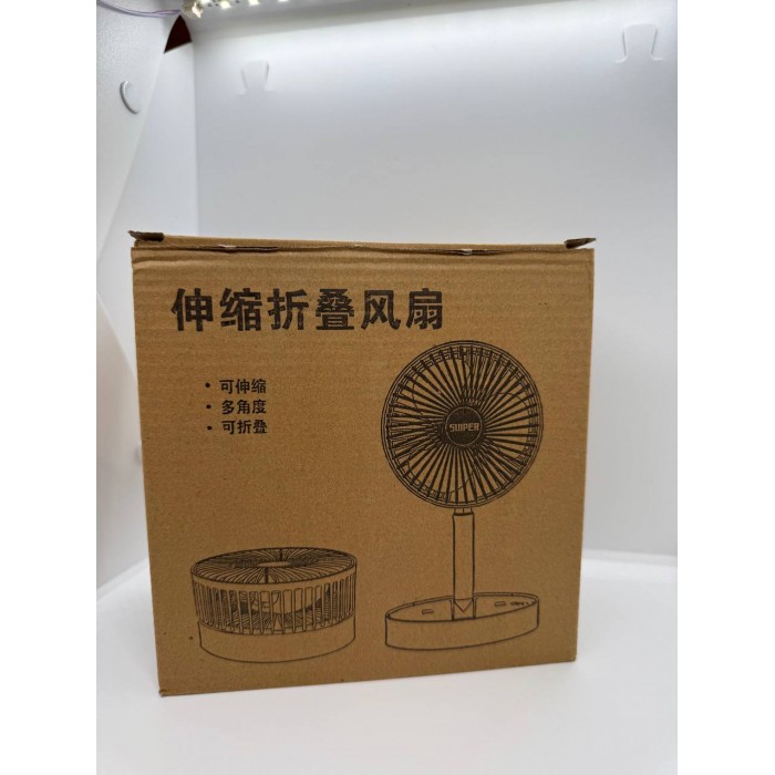 Вентилятор міні-портативний Telescopic Folding Fan складний, настільний з USB-зарядкою Зелений