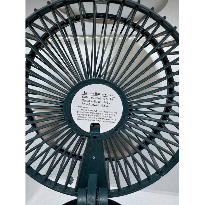 Вентилятор міні-портативний Telescopic Folding Fan складний, настільний з USB-зарядкою Зелений