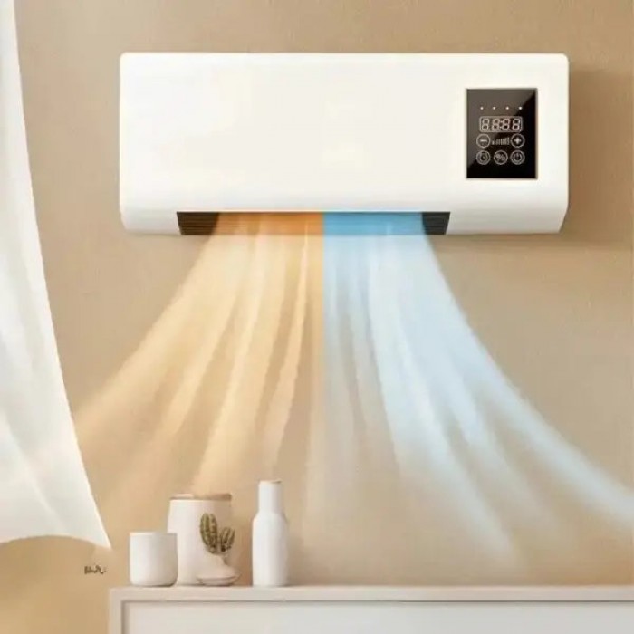 Настенный кондиционер - обогреватель 2 в 1 Wall Air Cooler 2000W с пультом, обогрев и охлаждение с дисплеем и таймером