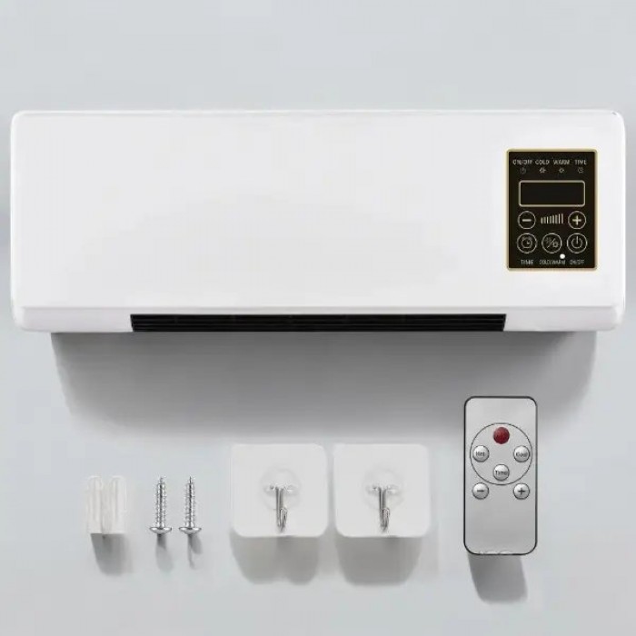 Настенный кондиционер - обогреватель 2 в 1 Wall Air Cooler 2000W с пультом, обогрев и охлаждение с дисплеем и таймером
