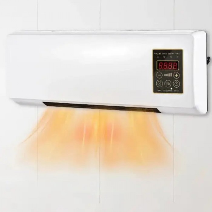 Настенный кондиционер - обогреватель 2 в 1 Wall Air Cooler 2000W с пультом, обогрев и охлаждение с дисплеем и таймером