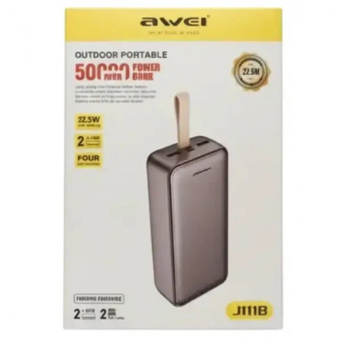 Power bank 22.5W 50000MhA AWEI AND J111B Чорний