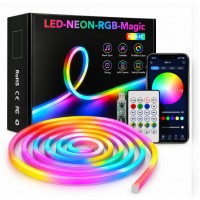 Гнучкий неоновий RGB шнур Neon Strip із пультом 5 метрів