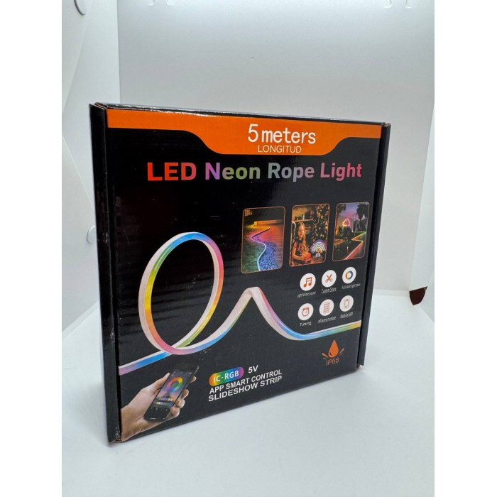 Гнучкий неоновий RGB шнур Neon Strip із пультом 5 метрів