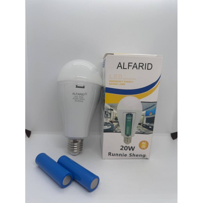Лампочка зі знімними акумуляторами 2*18650 у патрон E27 20W