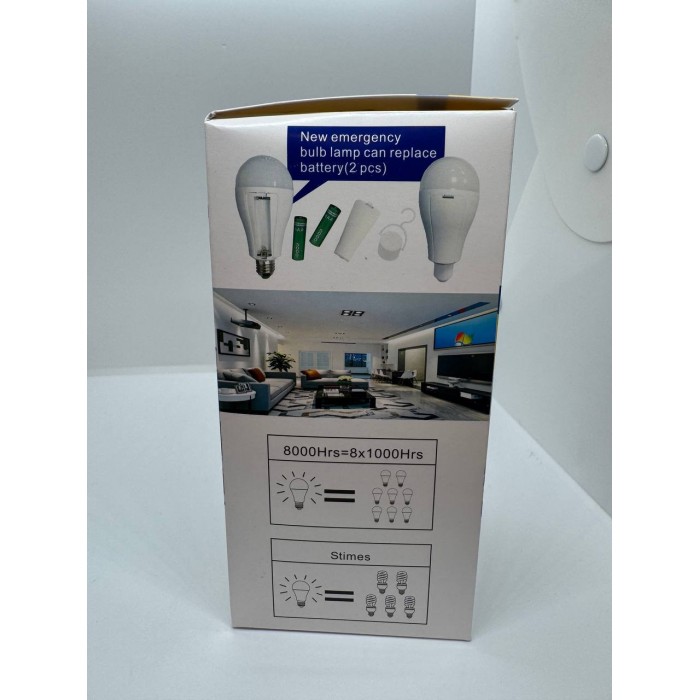Лампочка зі знімними акумуляторами 2*18650 у патрон E27 20W