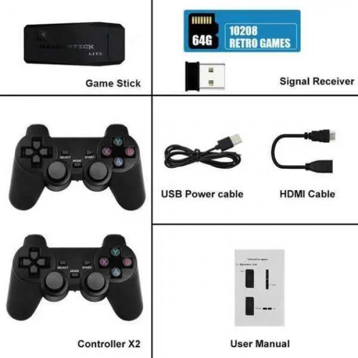Портативна ігрова консоль Stick HDMI з бездротовим контролером 2.4G