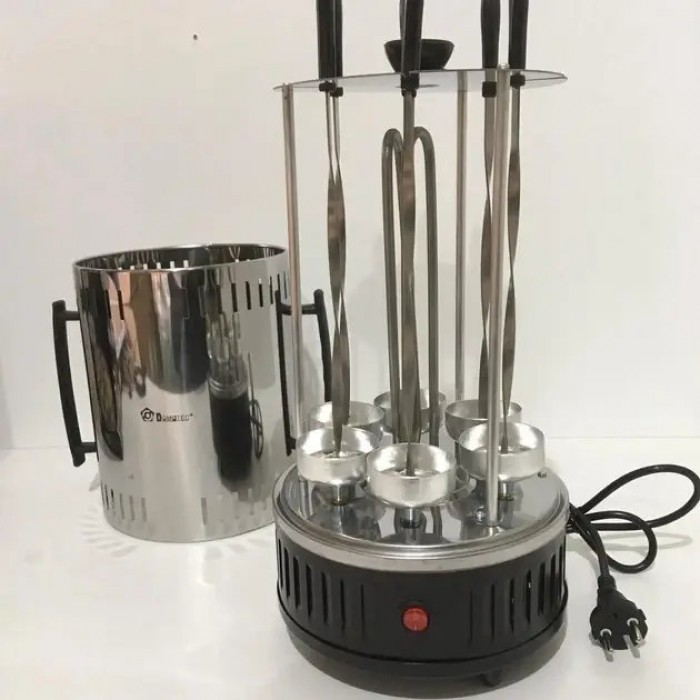 Электрошашлычница вертикальная Domotec BBQ MS-7781 на 6 шампуров