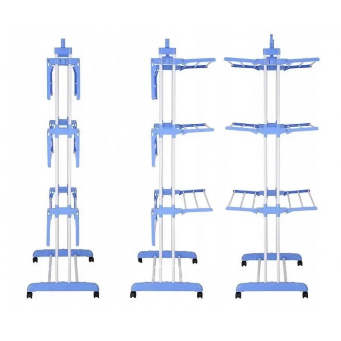 Сушарка для білизни Garment rack with wheels № K12-120 Блакитний